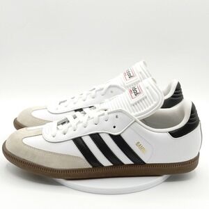 Adidas Samba Classic Indoor Sneakers Size 12 Mens White Black Gum 772109